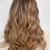TAYLOR - Medium brown ombre warm dark blonde - 12"- 28" - 150% density